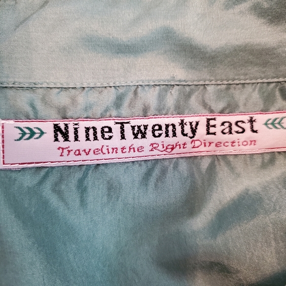Vintage Shirts Vintage Nine Twenty East Green Silk Button Down Shirt Poshmark